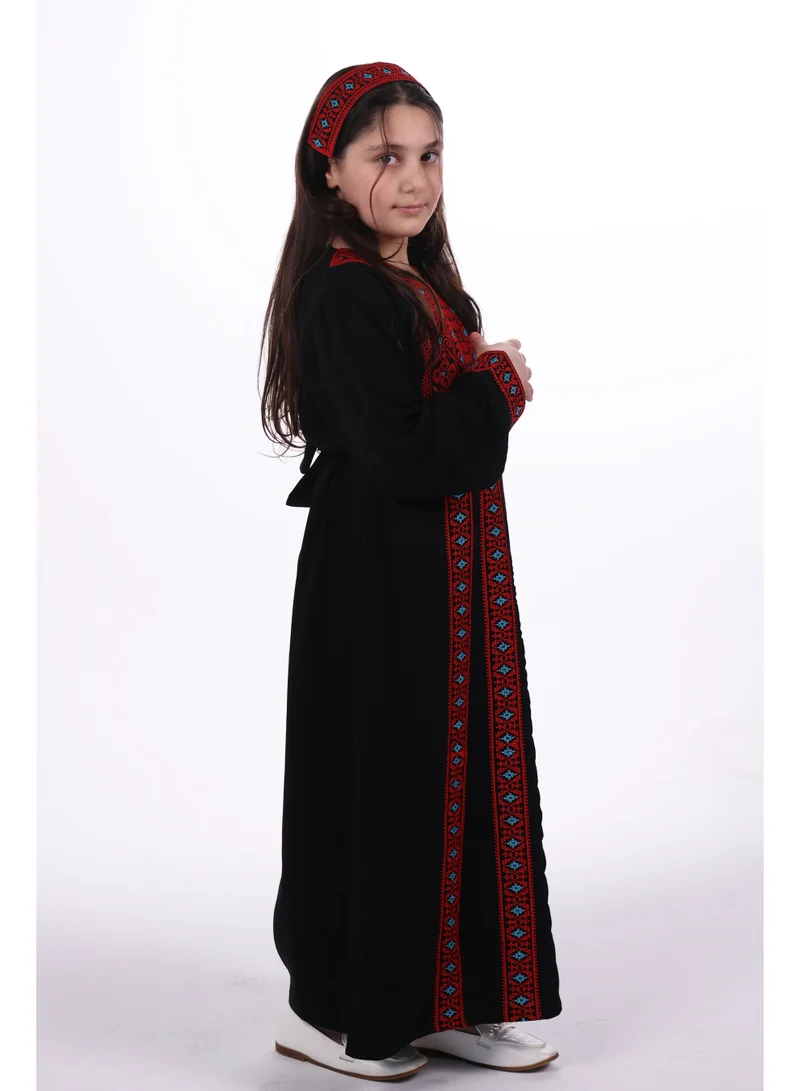 AL BENT AL SHARQIEH  Girls Belted Embroidered Jalabiya Dress for Women | Best Price UAE
